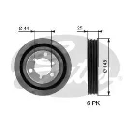 Ременный шкив, коленчатый вал GATES купить