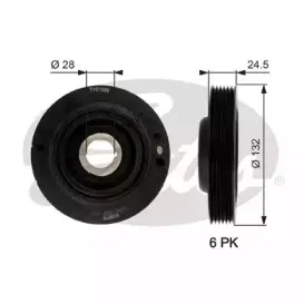 Ременный шкив, коленчатый вал GATES купить