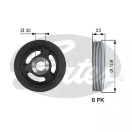 Ременный шкив, коленчатый вал GATES купить