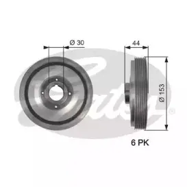 Ременный шкив, коленчатый вал GATES купить