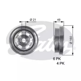 Ременный шкив, коленчатый вал GATES купить