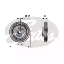 Ременный шкив, коленчатый вал GATES купить
