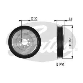 Ременный шкив, коленчатый вал GATES купить