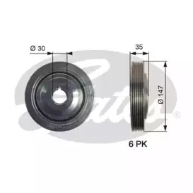 Ременный шкив, коленчатый вал GATES купить