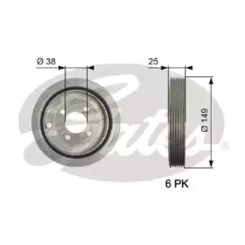 Ременный шкив, коленчатый вал GATES купить