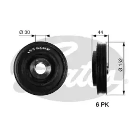 Ременный шкив, коленчатый вал GATES купить