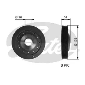 Ременный шкив, коленчатый вал GATES купить