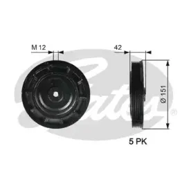 Ременный шкив, коленчатый вал GATES купить