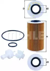 Фільтр масла OX554D2 KNECHT купить