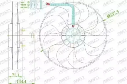 Вентилятор, охлаждение двигателя PRASCO купить