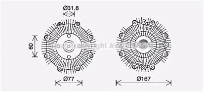 Сцепление, вентилятор радиатора PRASCO купить