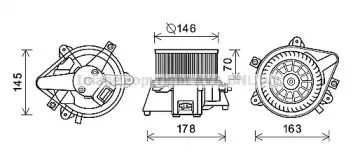 Электродвигатель, вентиляция салона PRASCO купить
