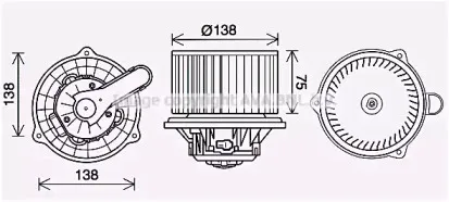 Электродвигатель, вентиляция салона PRASCO купить
