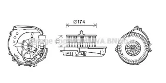 Электродвигатель, вентиляция салона PRASCO купить