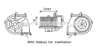 Электродвигатель, вентиляция салона PRASCO купить