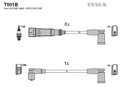 Комплект проводов зажигания TESLA купить