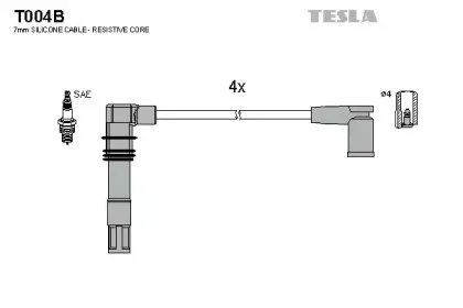 Комплект проводов зажигания TESLA купить