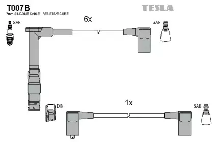 Комплект проводов зажигания TESLA купить