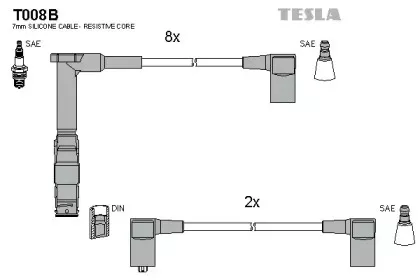 Комплект проводов зажигания TESLA купить