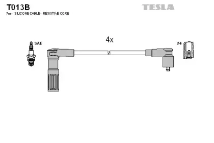 Комплект проводов зажигания TESLA купить
