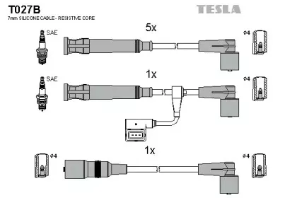 Комплект проводов зажигания TESLA купить