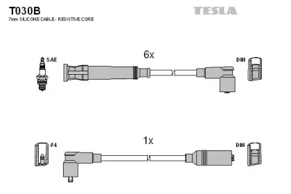 Комплект проводов зажигания TESLA купить