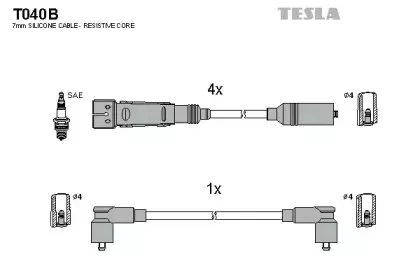 Комплект проводов зажигания TESLA купить