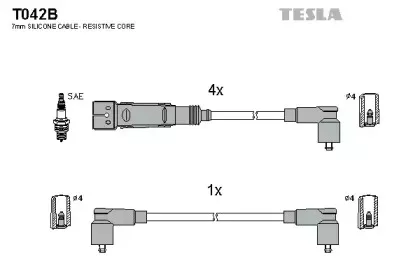 Комплект проводов зажигания TESLA купить
