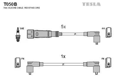 Комплект проводов зажигания TESLA купить