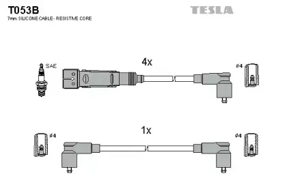 Комплект проводов зажигания TESLA купить