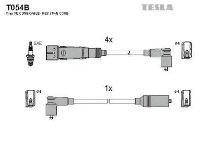 Комплект проводов зажигания TESLA купить