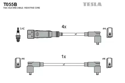 Комплект проводов зажигания TESLA купить
