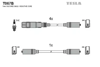 Комплект проводов зажигания TESLA купить