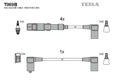 Комплект проводов зажигания TESLA купить