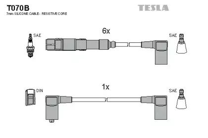 Комплект проводов зажигания TESLA купить
