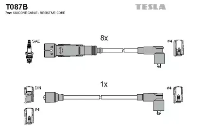 Комплект проводов зажигания TESLA купить