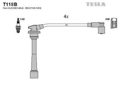 Комплект проводов зажигания TESLA купить