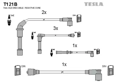 Комплект проводов зажигания TESLA купить