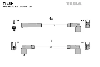 Комплект проводов зажигания TESLA купить