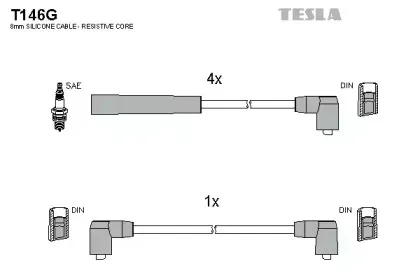 Комплект проводов зажигания TESLA купить