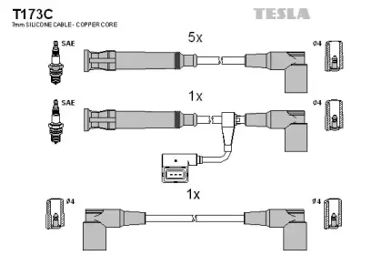 Комплект проводов зажигания TESLA купить