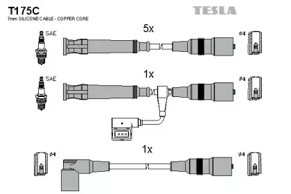 Комплект проводов зажигания TESLA купить