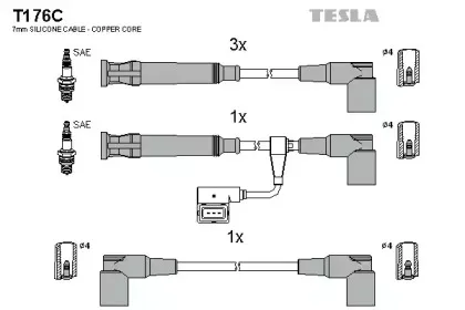 Комплект проводов зажигания TESLA купить