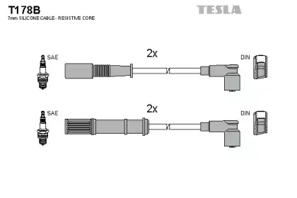 Комплект проводов зажигания TESLA купить