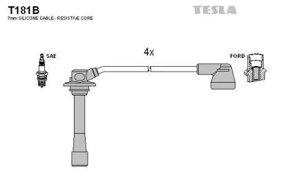 Комплект проводов зажигания TESLA купить