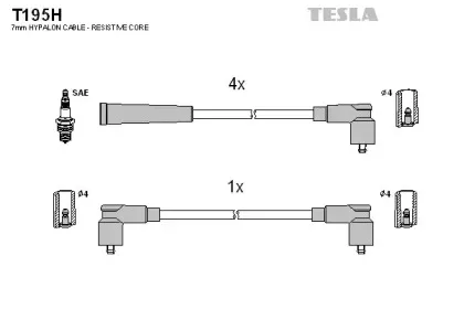 Комплект проводов зажигания TESLA купить