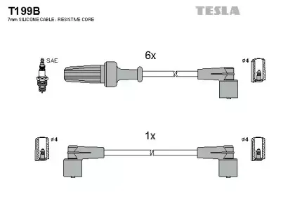 Комплект проводов зажигания TESLA купить