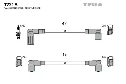 Комплект проводов зажигания TESLA купить