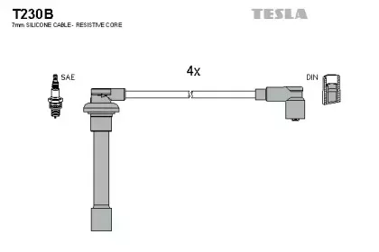 Комплект проводов зажигания TESLA купить