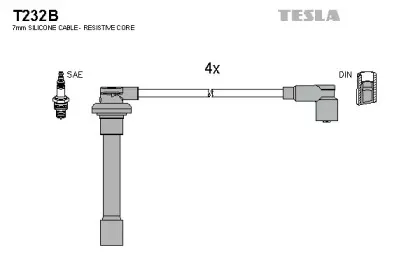Комплект проводов зажигания TESLA купить